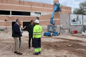 Las obras de ampliación del pabellón Raúl Mesa avanzan a buen ritmo un mes después del inicio