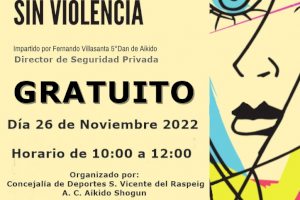 Sant Vicent del Raspeig organiza un taller de defensa personal sin violencia el próximo sábado 26 de noviembre