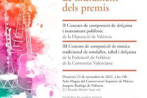 La Diputació de València entrega els premis de música tradicional valenciana