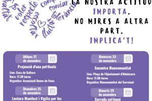 Foios organitza activitats per a conscienciar sobre la importància d'actuar davant la violència masclista