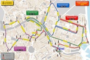 Maratón de Valencia: cortes de tráfico y alteraciones en las líneas de la EMT