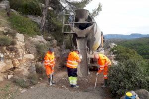 La Diputació de Castelló inverteix 140.000 € en manteniment de camins en els municipis afectats per incendis i per pluges torrencials