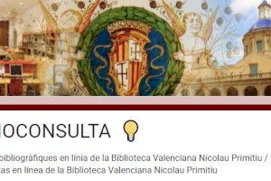 La Biblioteca Valenciana ofrece un nuevo servicio en línea de orientación y asesoramiento bibliográfico