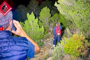 Rescatado en Polop un joven que se había perdido en el Monte de Ponoig