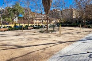 El Ayuntamiento abre la nueva zona de socialización canina en el jardín de las calles Albocàsser y Viver, en Benimaclet