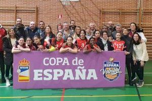 Tres equipos de la cantera del Club Voleibol Xàtiva participan en la Copa de España 2022, en las sedes de Valladolid y Guadalajara