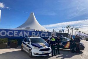 Medio millar de efectivos diarios de Policía Nacional y Policía Local forman el dispositivo de seguridad para celebrar la Ocean Race