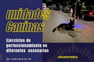 Castelló reuneix unitats canines de vint municipis en una jornada sobre cerca i detecció de drogues