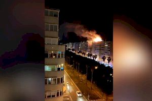 VIDEO | Un hombre de 80 años, herido en el incendio que ha arrasado un ático en Alicante