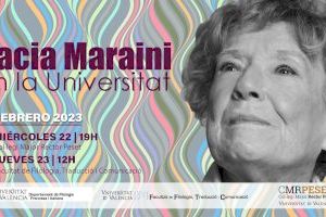 La escritora Dacia Maraini, en la Universitat de València para hablar de su libro sobre Pasolini