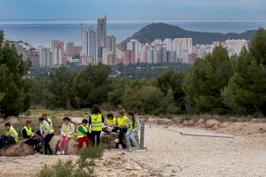 Alumnos de los colegios Gabriel Miró y La Cala plantan 200 ejemplares en El Moralet por el Día del Árbol