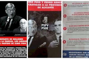 El PSOE denuncia ante la Fiscalía unos panfletos que “injurian” al president Puig