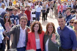 Ayuso: “No hay derecho a crear un sentimiento separatista en la Comunitat Valenciana porque antes no lo había”