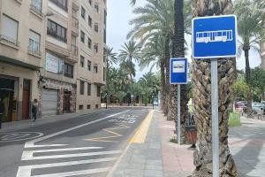 Movilidad avanza en la mejora del servicio de autobús con nuevas paradas accesibles en Elche Parque Empresarial y el Polígono de Carrús