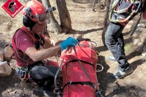 Rescaten a un ciclista després de patir una forta caiguda al Puig Campana