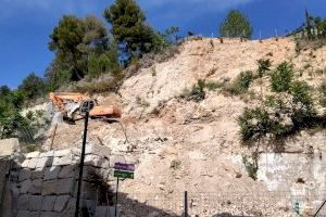 En marcha las obras para la reparación de la ladera de La Beniata