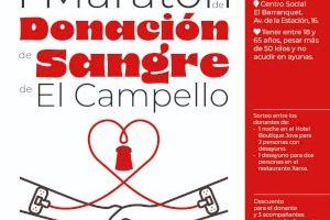 El miércoles, maratón de donación de sangre en El Campello, con un dispositivo que funcionará durante 10 horas