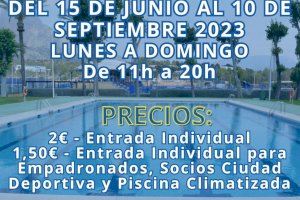 La Piscina al aire libre abre sus puertas el próximo jueves