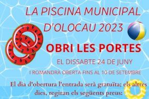 La Piscina Municipal de Olocau abre sus puertas el próximo sábado 24 de junio