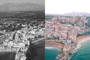 Así ha cambiado Benidorm en los últimos 60 años: de municipio costero a ciudad de los rascacielos