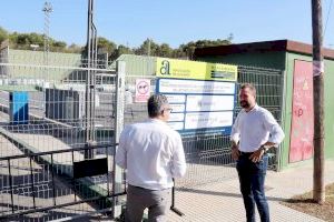 Benidorm inicia la instalación del nuevo césped artificial del campo anexo al estadio Guillermo Amor