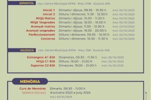 Benitatxell obri el període de matriculació de l'Escola de Persones Adultes