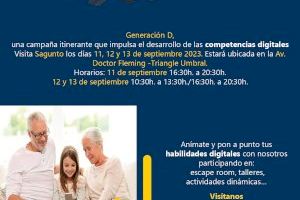 La campaña itinerante “Generación D” recorrerá Sagunto para ayudar a la ciudadanía a mejorar sus habilidades digitales