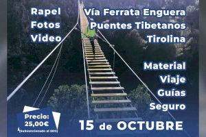 La vía ferrata de Enguera, la propuesta multiaventura de Juventud para el 15 de octubre