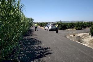 La Policia Local d’Alberic intercepta material robat i evita l'abocament de fem amb la vigilància dels camins rurals