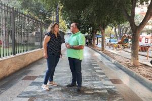Orihuela renueva la red de suministro de agua para resolver los problemas de riego en la Glorieta Gabriel Miró