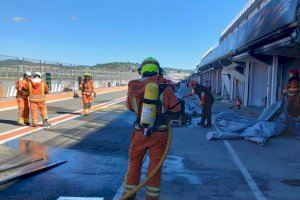 Evacuen part del circuit Ricardo Tormo de Cheste per un incendi en un dels boxes