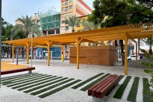 La renovación de la plaza Músico Óscar Tordera ofrece una imagen moderna y accesible