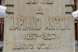 Comienzan los trabajos de restauración del monumento a Mariano Antón