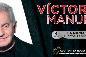 Víctor Manuel actúa este sábado en l’Auditori de La Nucia
