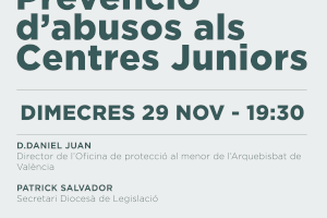 Juniors M.D. programa una xarrada sobre prevenció d'abusos sexuals a menors