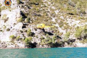 Rescaten a un home que havia caigut de més de sis metres a l'embarcador de l'embassament de Cortes de Pallars