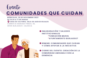 Burjassot va a crear Comunidades Amigables con la Demencia