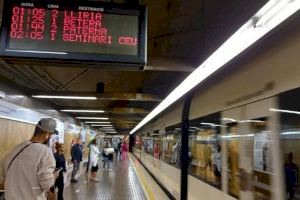 Metrovalencia ofrecerá servicio nocturno cuatro días esta semana por el Día de la Constitución y la festividad de la Inmaculada