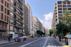 La calle Colón se abre al tráfico mañana desde la Porta de la Mar