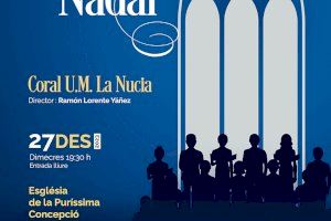 La coral de la Unió Musical actuará esta tarde en la Iglesia de La Nucía