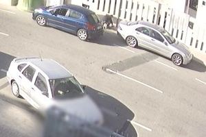 Las cámaras captan a un hombre cuando robaba cable de cobre en Algueña (Alicante)