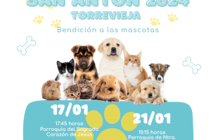 Torrevieja celebrará este miércoles su tradicional bendición a las mascotas por San Antón