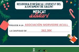 Juventud e Infancia entrega la recaudación del Mercado Solidario a la asociación Morvedre Acull de Sagunto