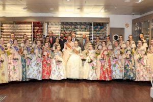 Las Falleras Mayores de Valencia reciben el homenaje de El Corte Inglés en el arranque de las fiestas