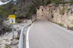 La Diputació de València ampliarà l'ample de la carretera entre Moixent i la urbanització Cumbres de València