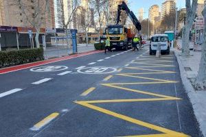 Benidorm reabre el tramo de Mediterráneo que había estado cerrado al tráfico por las obras de renovación de la estación de bombeo