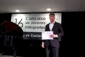 El saxofonista saguntino Enric Lozano Carpena gana el primer premio del XVI concurso de Jóvenes Intérpretes de Castellnovo