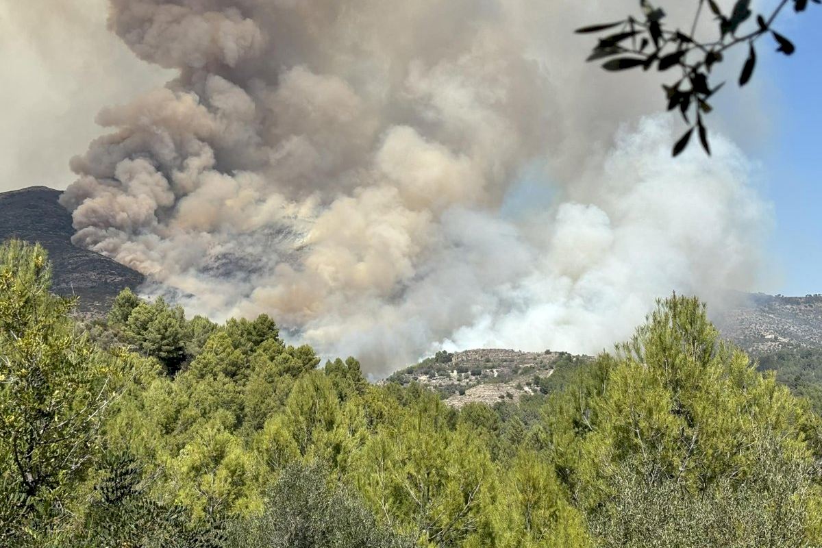 VIDEO | Alerta ante el gran incendio declarado entre Tàrbena y Xaló