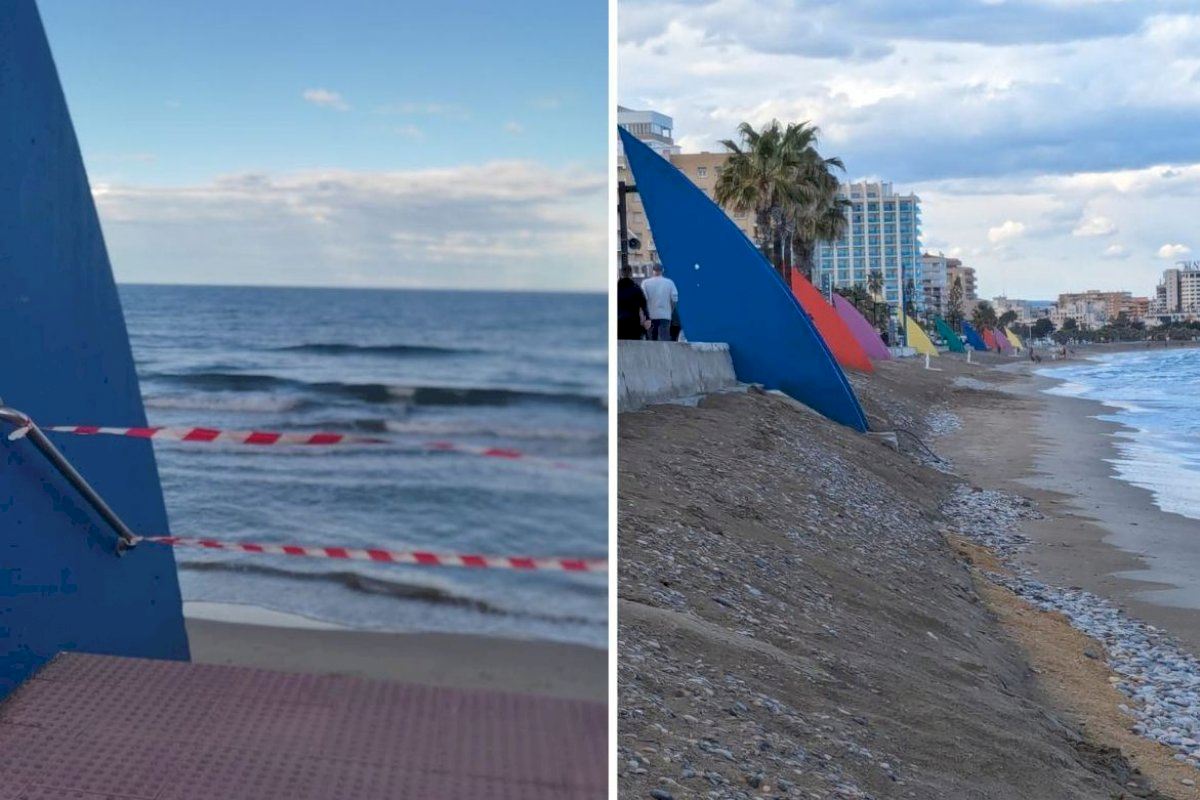 Una playa sin playa en Oropesa: Morro de Gos se enfrenta a su peor verano