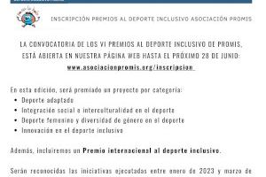 PROMIS presenta al jurado de la sexta edición de sus Premios al deporte inclusivo